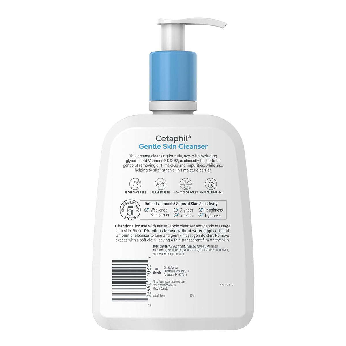Cetaphil Gentle Skin Cleanser, Hydrating Face Wash for Sensitive Skin, Fragrance Free, 4oz, 3ct