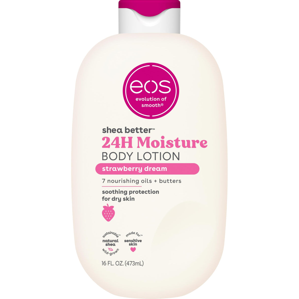 eos Shea Better Body Lotion | 24-Hour Moisture | Natural Shea Butter & Vitamin E | 16 fl oz
