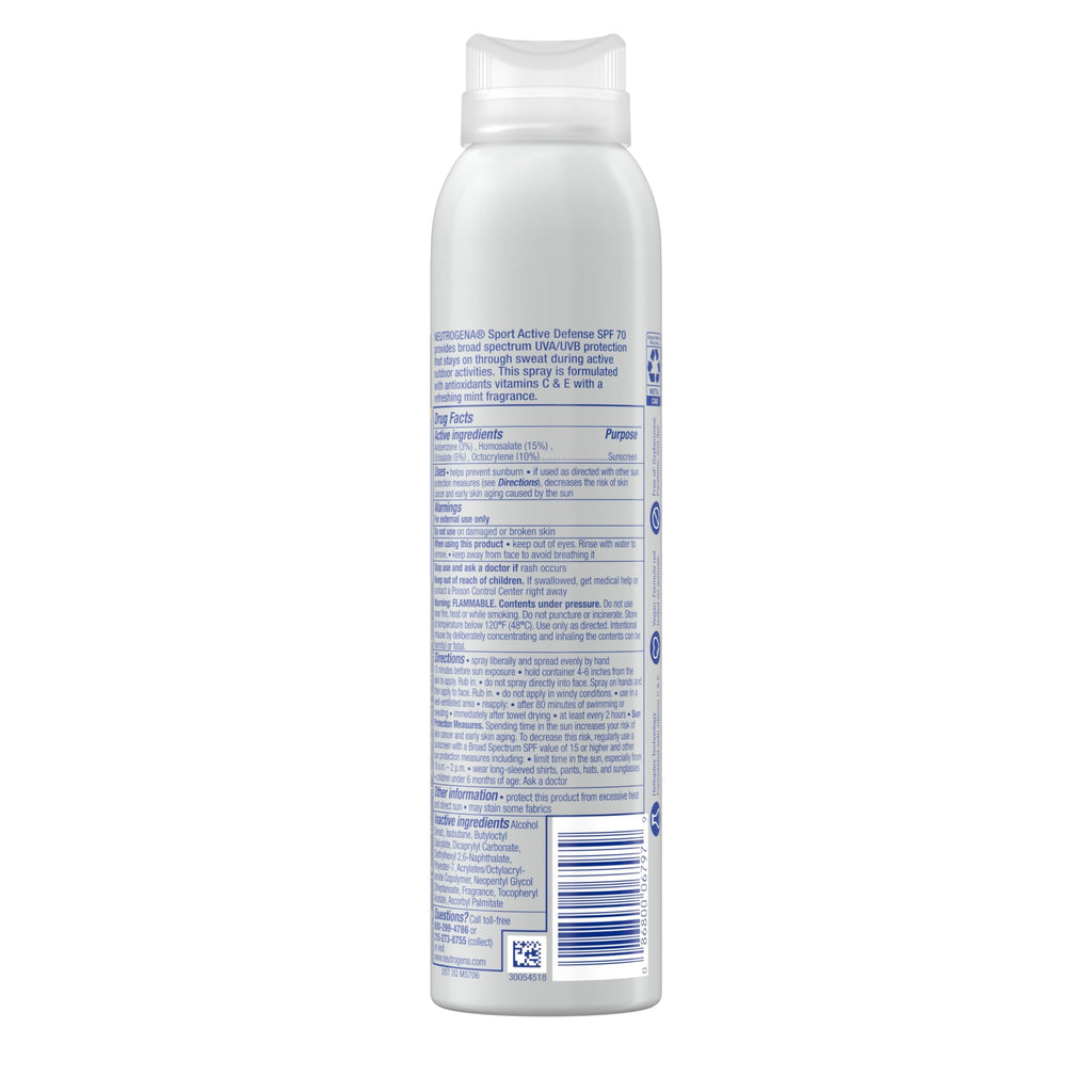 Neutrogena Sport Face Sunscreen SPF 70+ | Oil-Free, Water-Resistant 80 Min | Broad Spectrum UVA/UVB, 2.5 fl oz