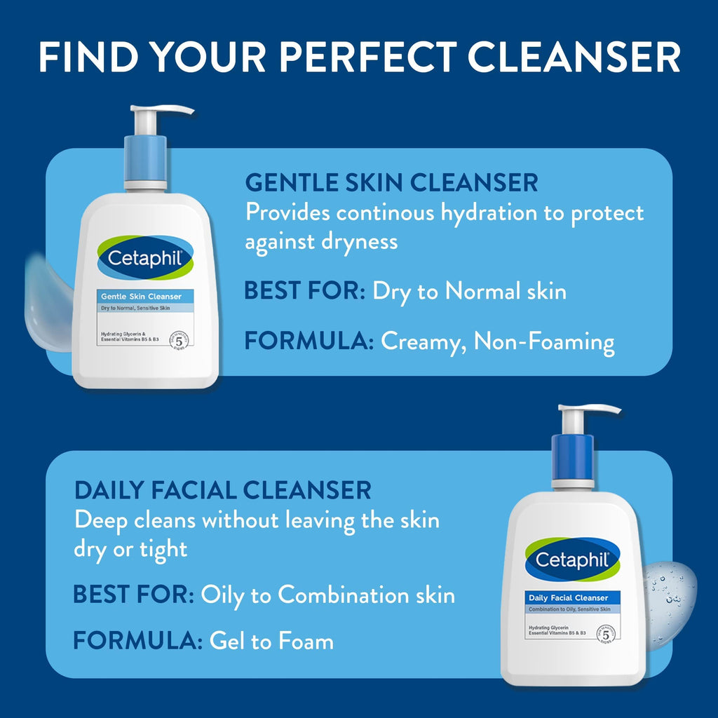 Cetaphil Gentle Skin Cleanser, Hydrating Face Wash for Sensitive Skin, Fragrance Free, 4oz, 3ct