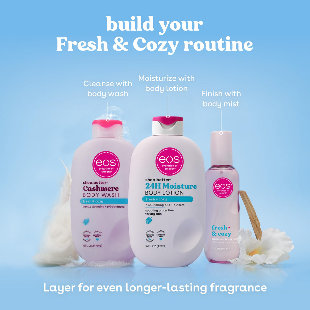 eos Shea Better Body Lotion | 24-Hour Moisture | Natural Shea Butter & Vitamin E | 16 fl oz