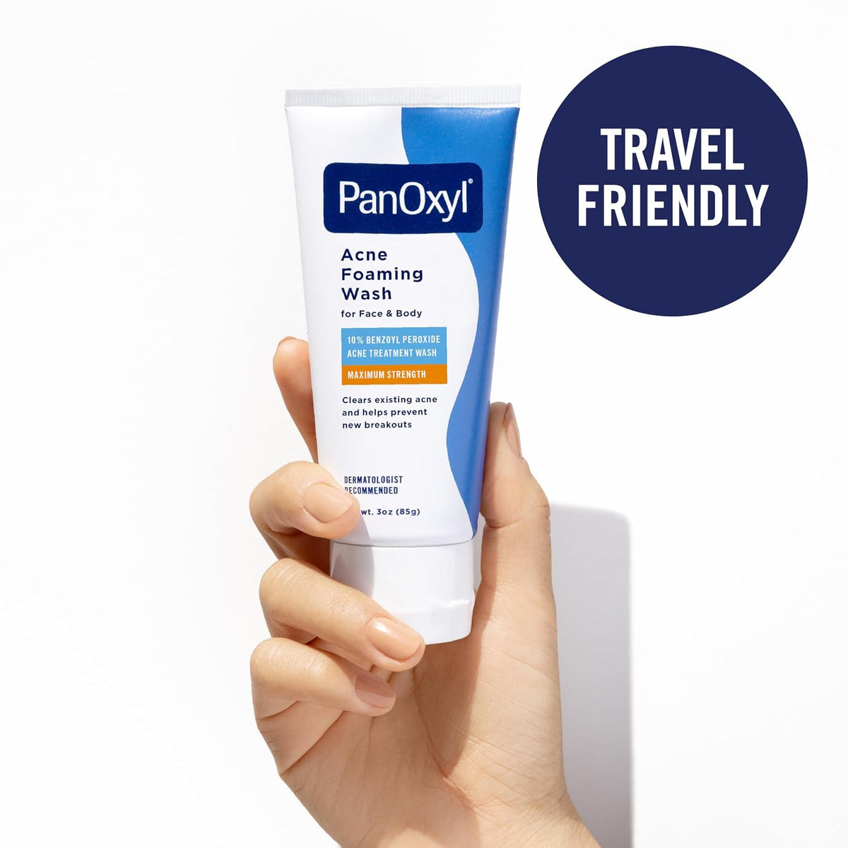 PanOxyl Acne Foaming Wash | 10% Benzoyl Peroxide Maximum Strength | Face & Body Cleanser, 5.5 oz