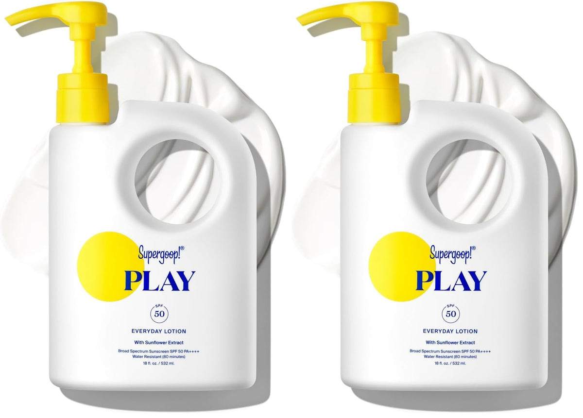 Supergoop! PLAY Everyday Lotion - Broad Spectrum Body & Face Sunscreen - Great for Active Days - Fast Absorbing, Water & Sweat Resistant