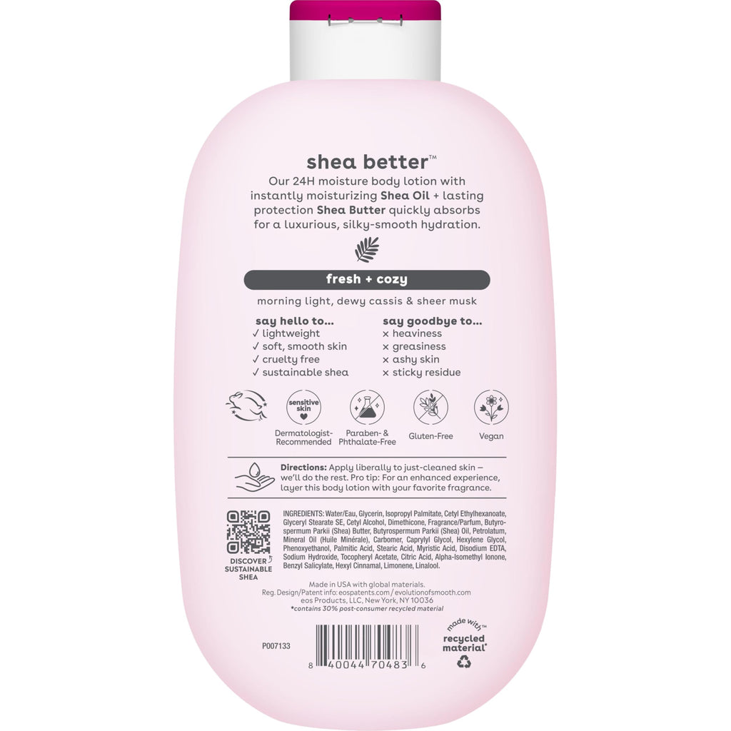 eos Shea Better Body Lotion | 24-Hour Moisture | Natural Shea Butter & Vitamin E | 16 fl oz