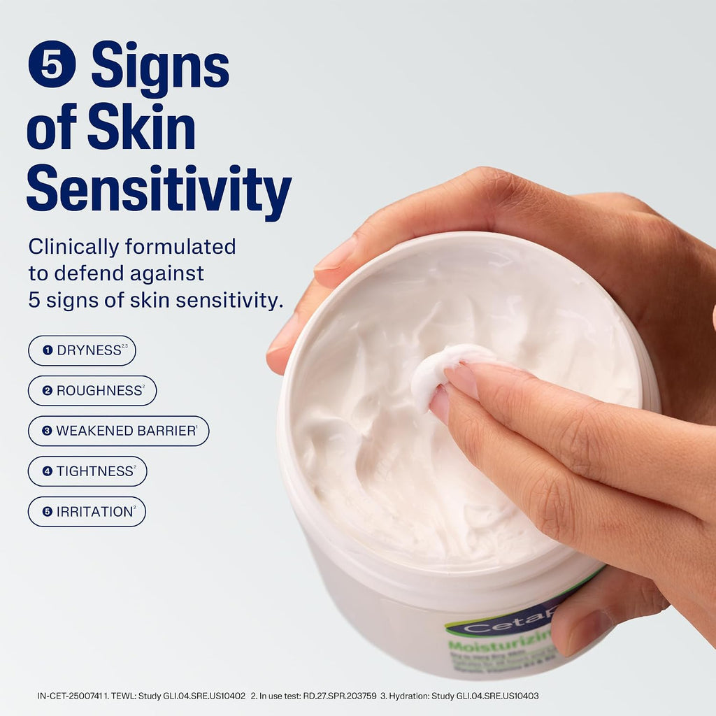 Cetaphil Moisturizing Cream Sensitive Skin, Fragrance Free, 3oz, 3ct