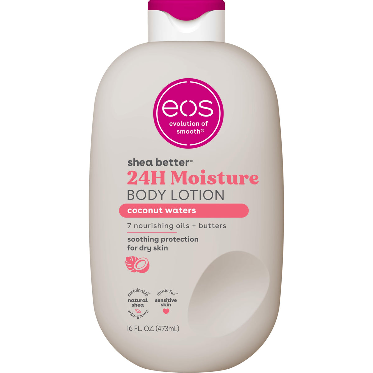 eos Shea Better Body Lotion | 24-Hour Moisture | Natural Shea Butter & Vitamin E | 16 fl oz