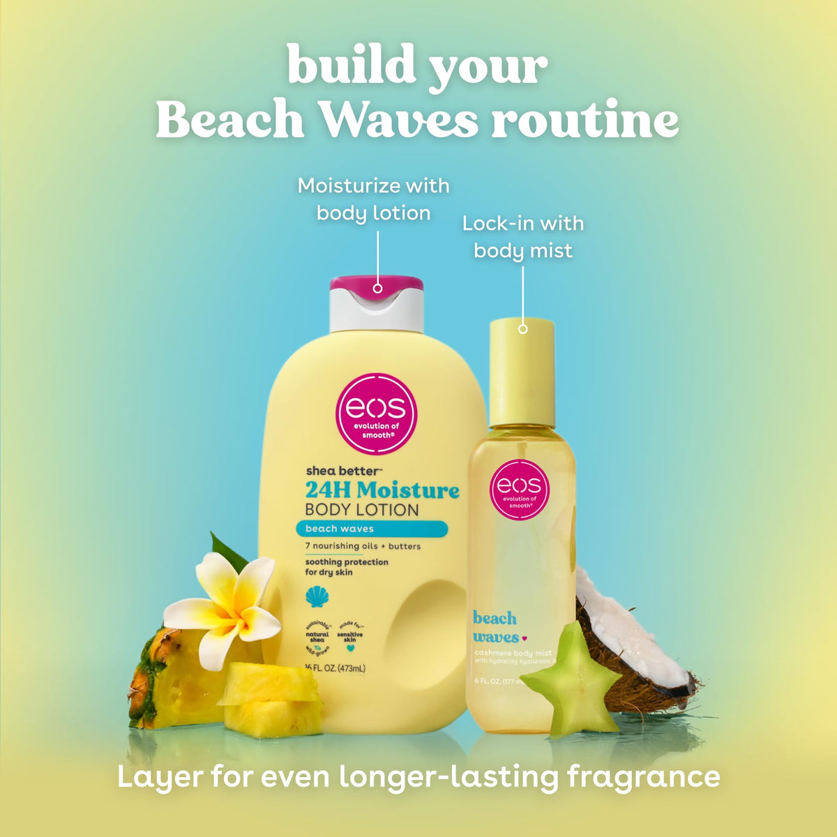 eos Shea Better Body Lotion | 24-Hour Moisture | Natural Shea Butter & Vitamin E | 16 fl oz