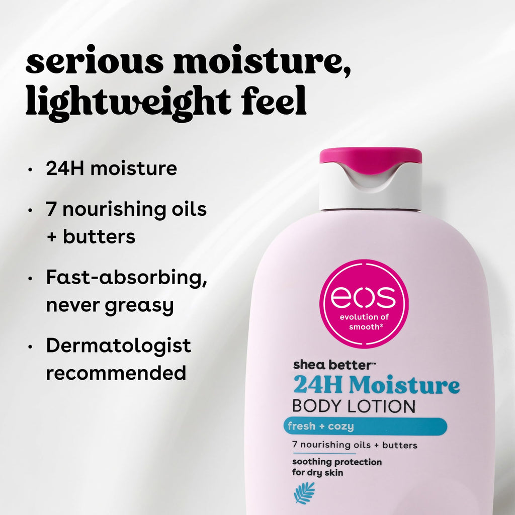 eos Shea Better Body Lotion | 24-Hour Moisture | Natural Shea Butter & Vitamin E | 16 fl oz