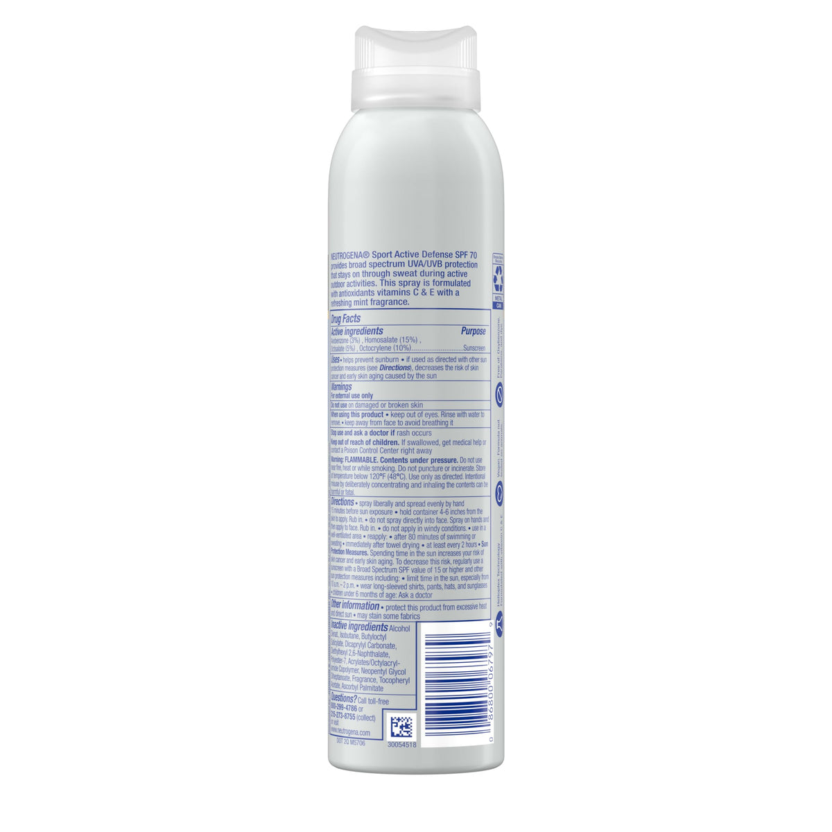 Neutrogena Sport Face Sunscreen SPF 70+ | Oil-Free, Water-Resistant 80 Min | Broad Spectrum UVA/UVB, 2.5 fl oz