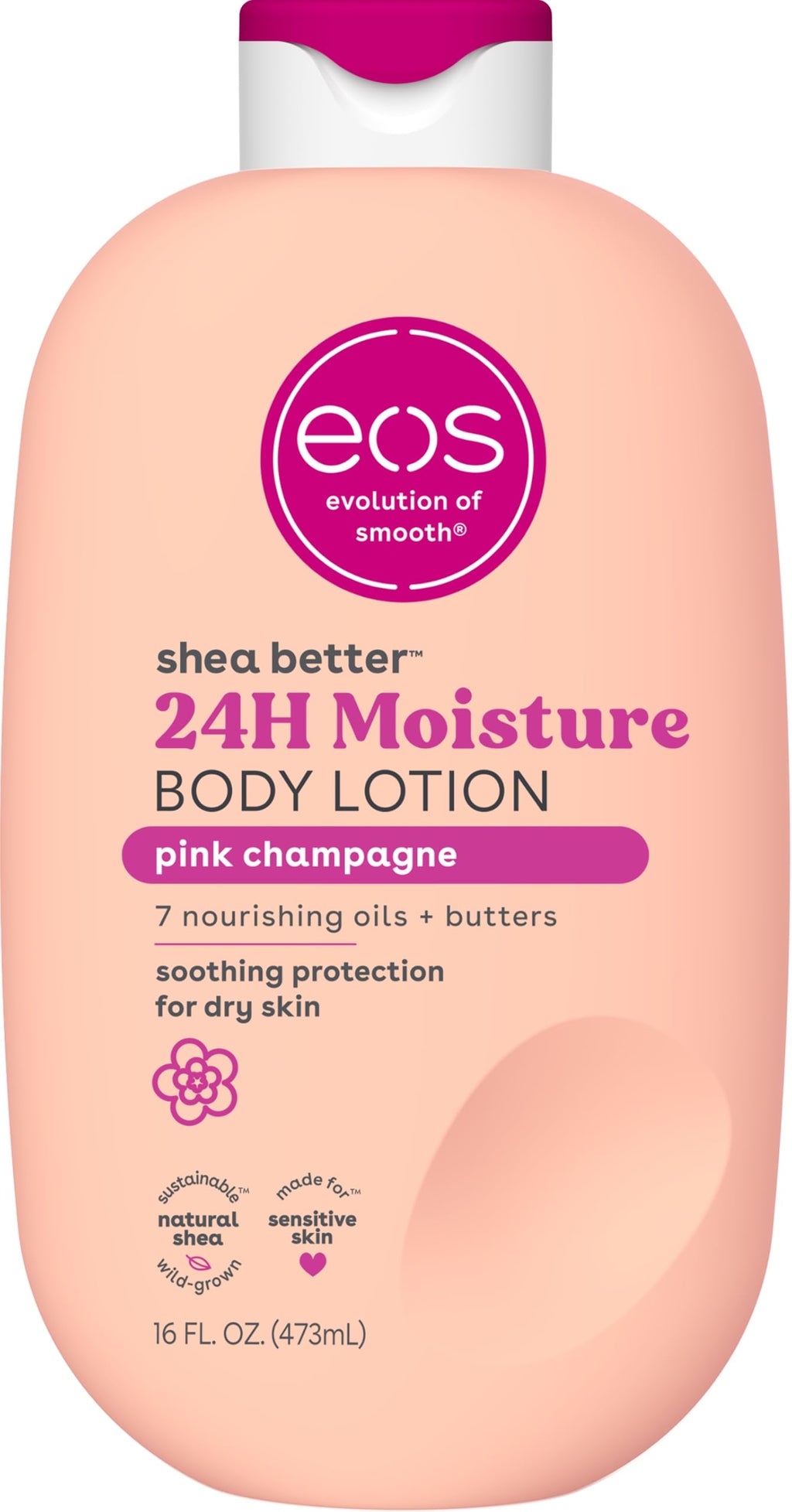 eos Shea Better Body Lotion | 24-Hour Moisture | Natural Shea Butter & Vitamin E | 16 fl oz