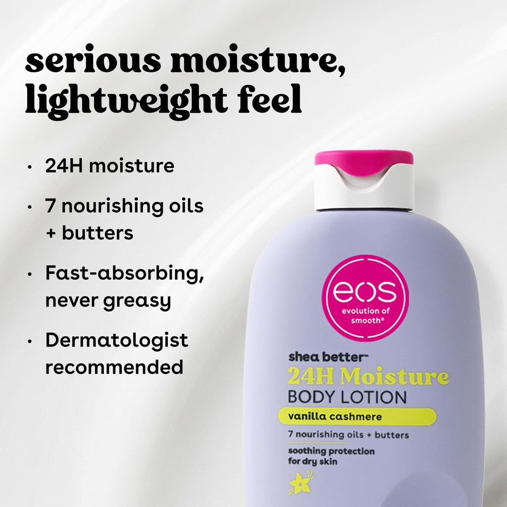 eos Shea Better Body Lotion | 24-Hour Moisture | Natural Shea Butter & Vitamin E | 16 fl oz