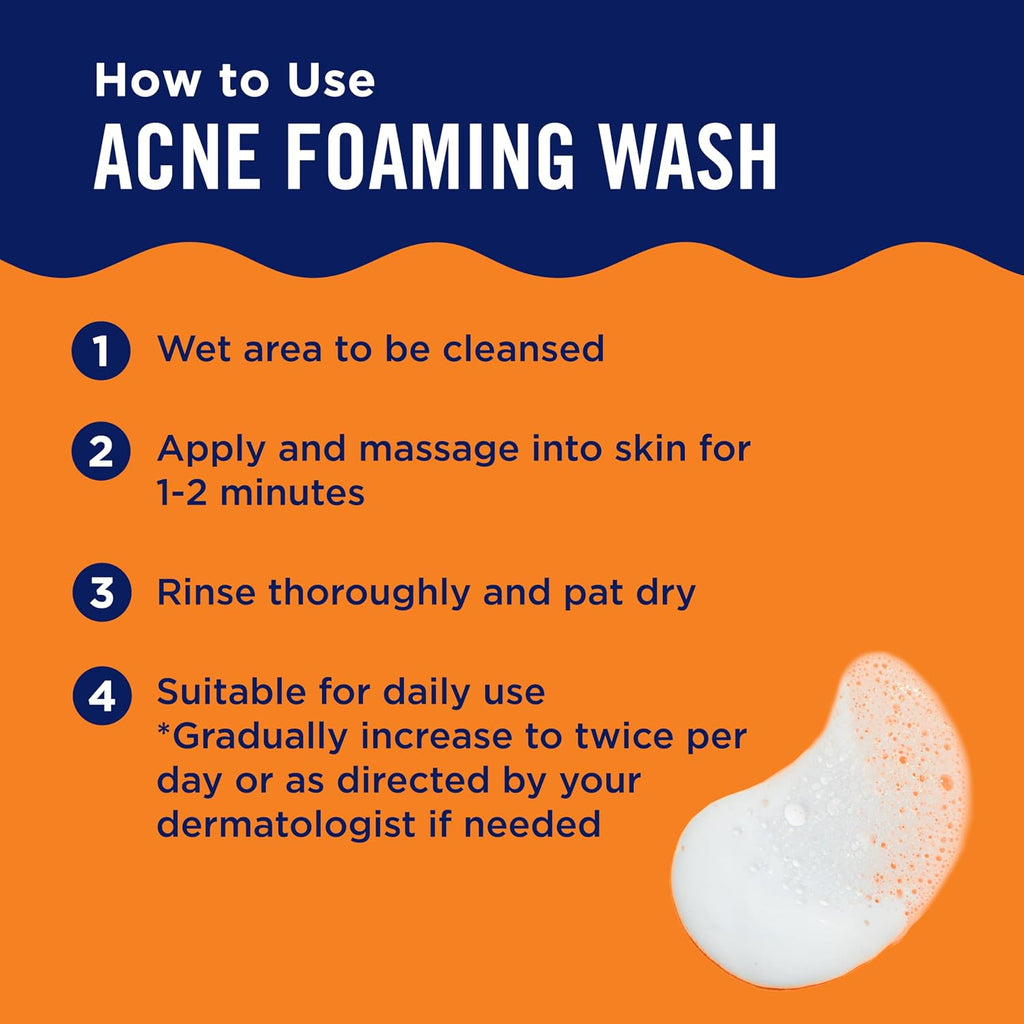 PanOxyl Acne Foaming Wash | 10% Benzoyl Peroxide Maximum Strength | Face & Body Cleanser, 5.5 oz