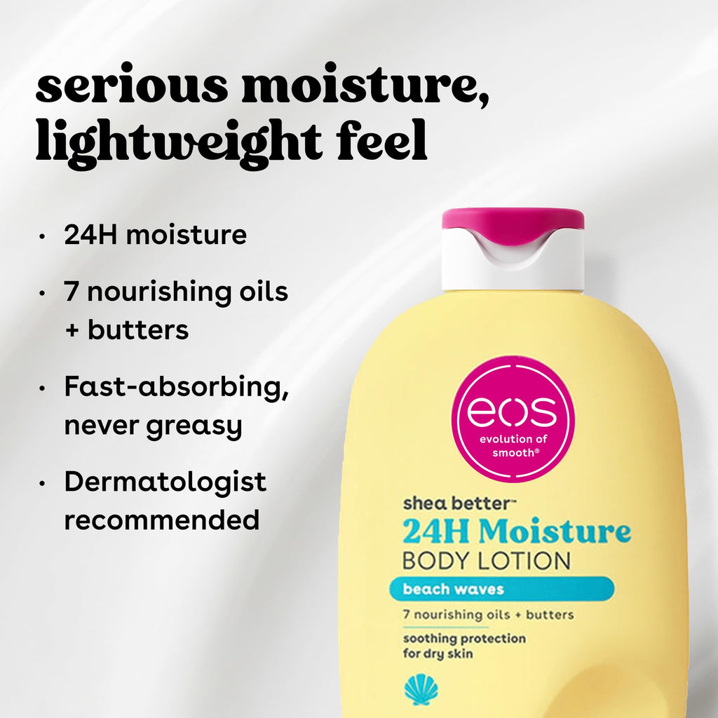 eos Shea Better Body Lotion | 24-Hour Moisture | Natural Shea Butter & Vitamin E | 16 fl oz