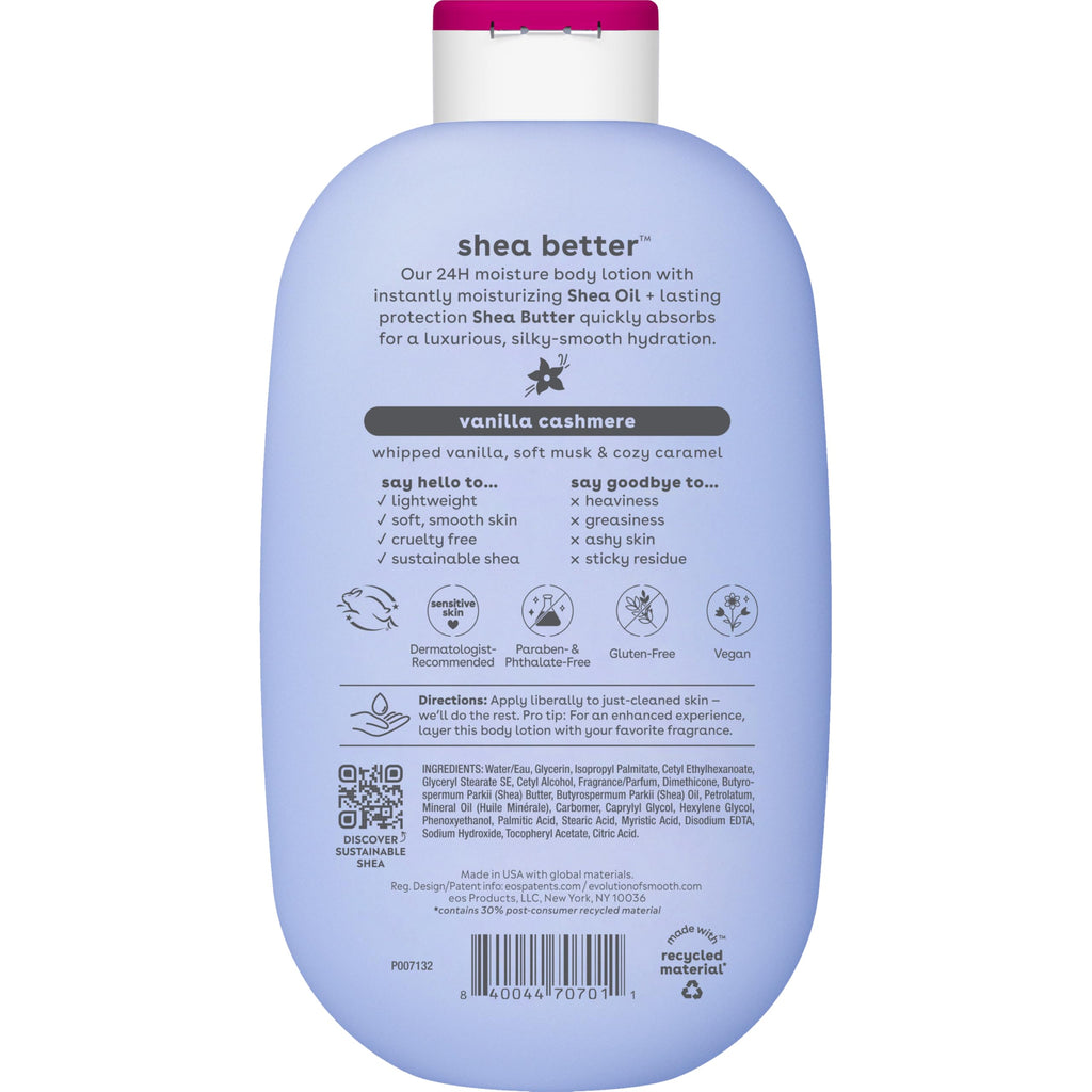 eos Shea Better Body Lotion | 24-Hour Moisture | Natural Shea Butter & Vitamin E | 16 fl oz