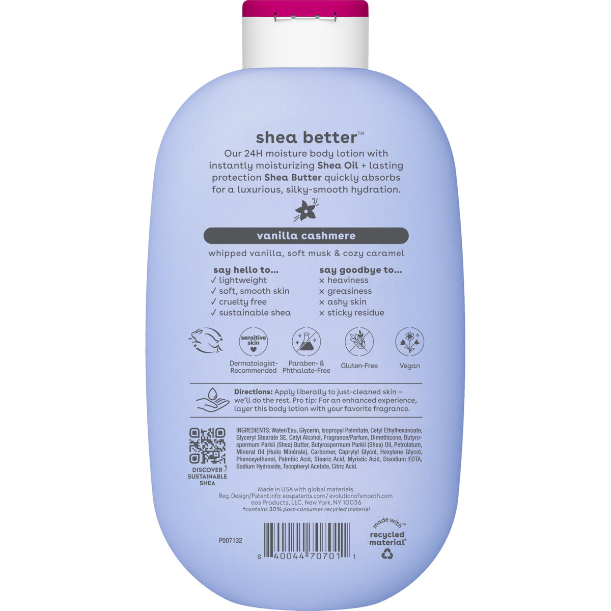 eos Shea Better Body Lotion | 24-Hour Moisture | Natural Shea Butter & Vitamin E | 16 fl oz