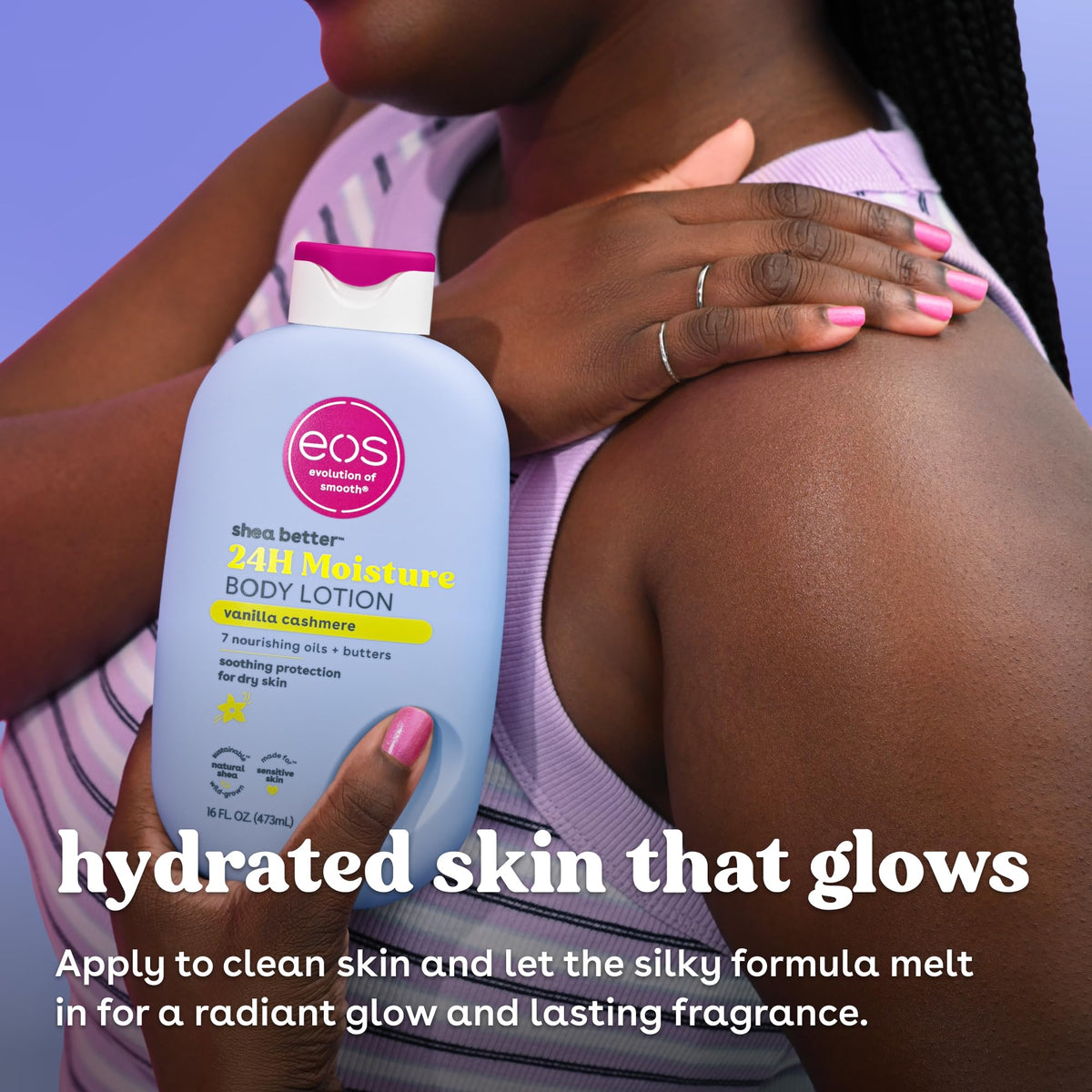 eos Shea Better Body Lotion | 24-Hour Moisture | Natural Shea Butter & Vitamin E | 16 fl oz