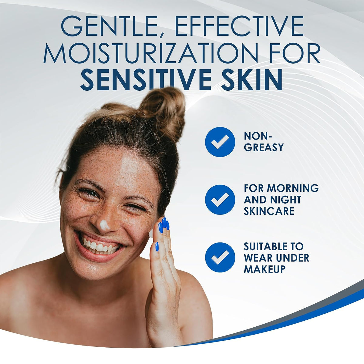 Vanicream Daily Facial Moisturizer | Hyaluronic Acid & 5 Ceramides | Fragrance Free, Sensitive Skin, 3 fl oz