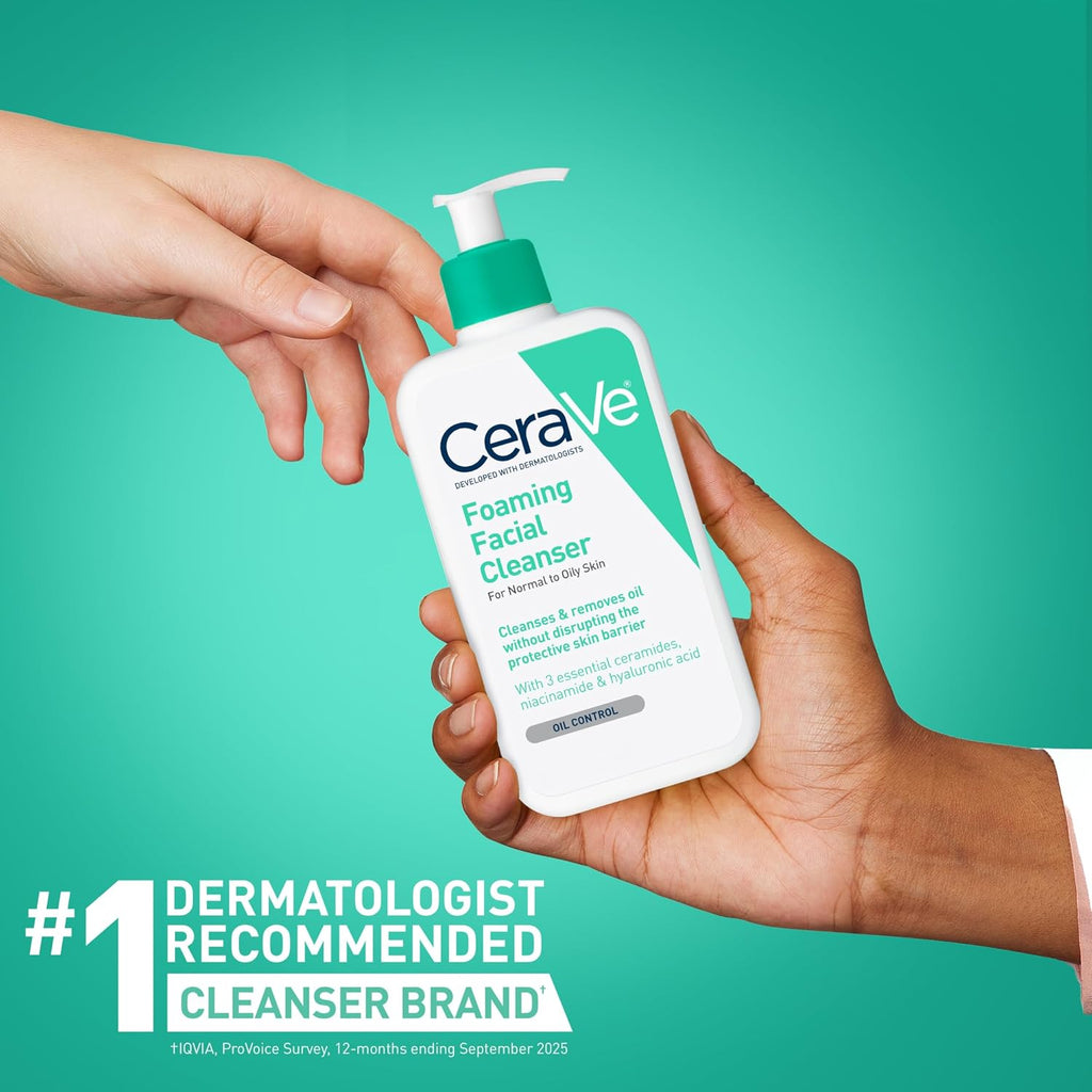 CeraVe Foaming Facial Cleanser | Face & Body Wash for Normal to Oily Skin | Fragrance Free, 16 fl oz