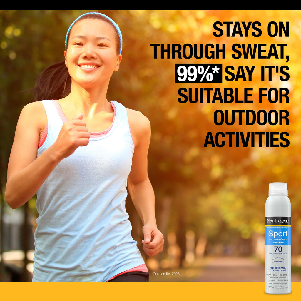 Neutrogena Sport Face Sunscreen SPF 70+ | Oil-Free, Water-Resistant 80 Min | Broad Spectrum UVA/UVB, 2.5 fl oz