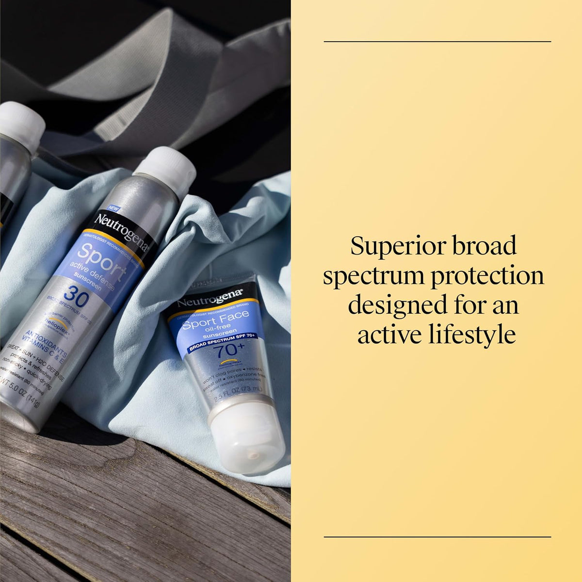 Neutrogena Sport Face Sunscreen SPF 70+ | Oil-Free, Water-Resistant 80 Min | Broad Spectrum UVA/UVB, 2.5 fl oz