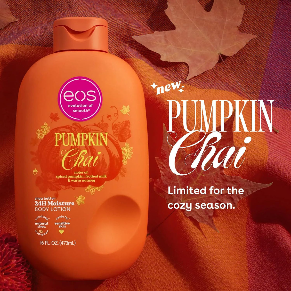 eos Shea Better Body Lotion | 24-Hour Moisture | Natural Shea Butter & Vitamin E | 16 fl oz